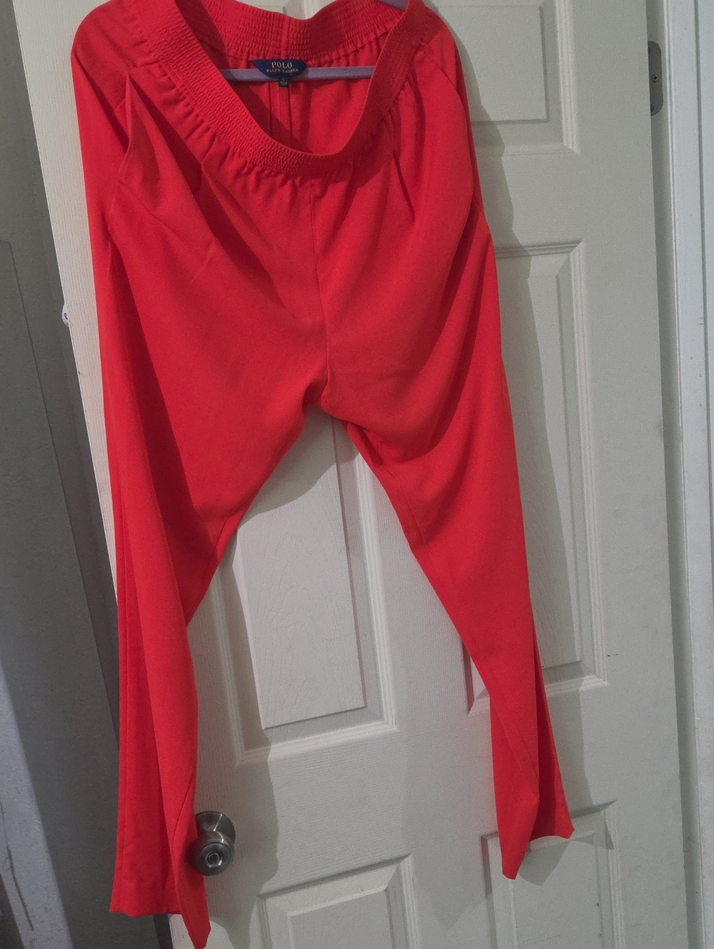 Polo by Ralph Lauren Bright Coral Elastic Waist Pants